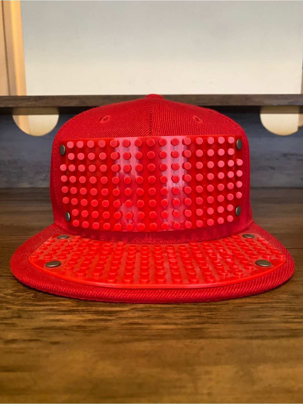 elope Bricky Blocks Red Snapback Hat Adjustable Lego Brick Compatible Snap Cap
